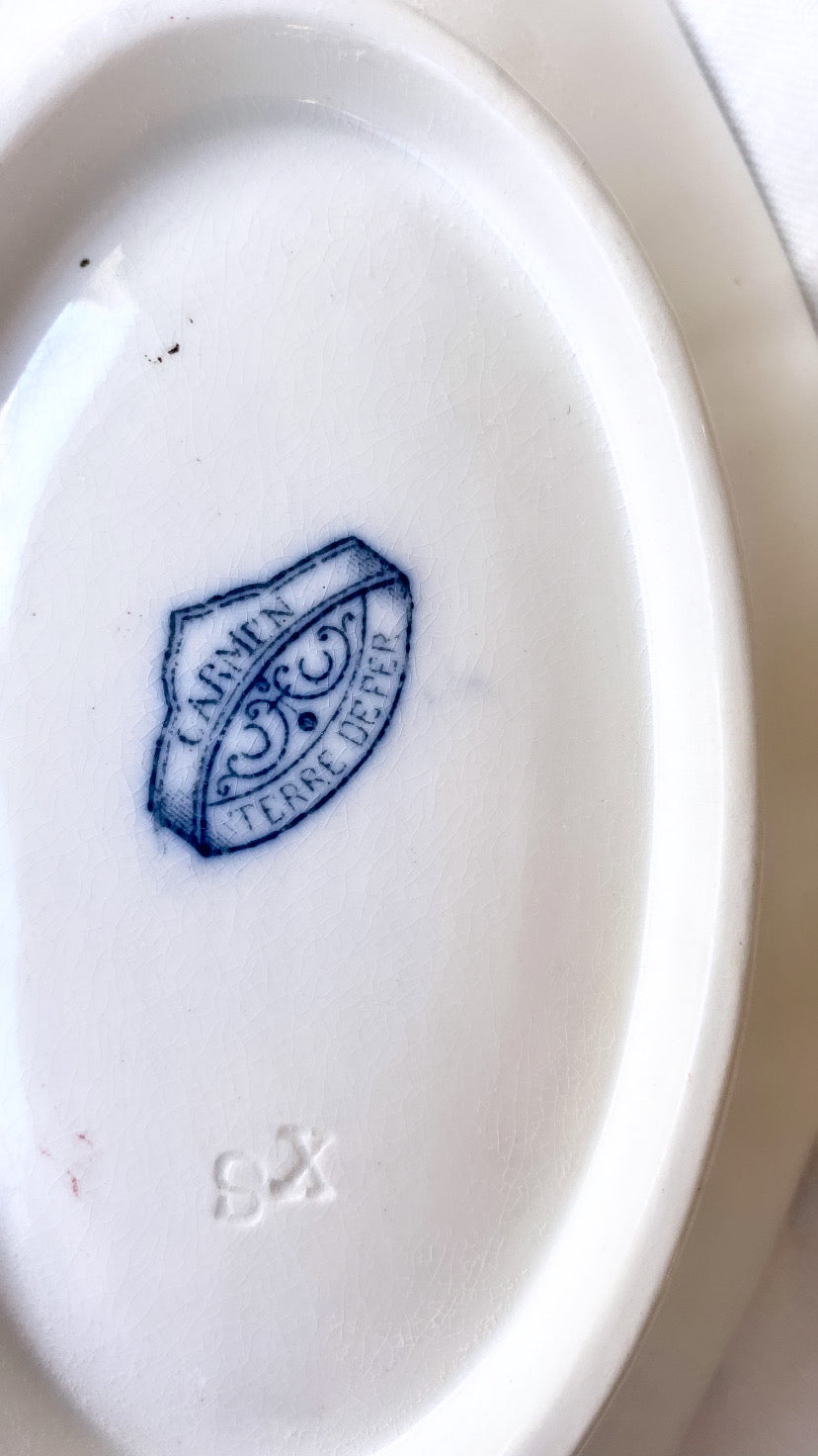 Carmen. Ravier Ancien Sarreguemines en Terre de Fer Fabriqué en France