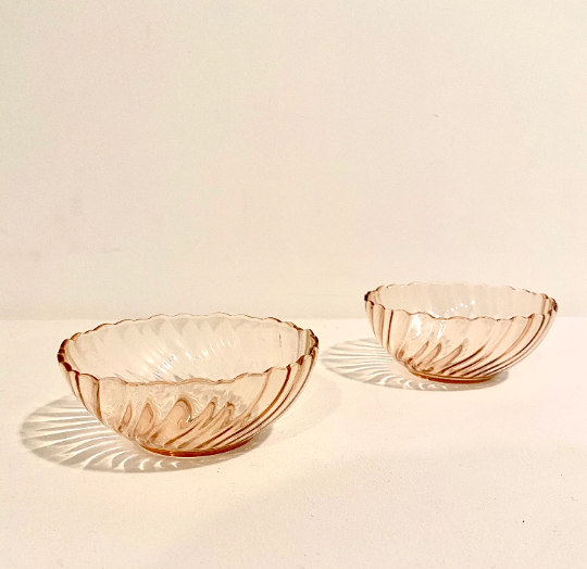 Coupelles en Verre Rose Rosaline Arcoroc France