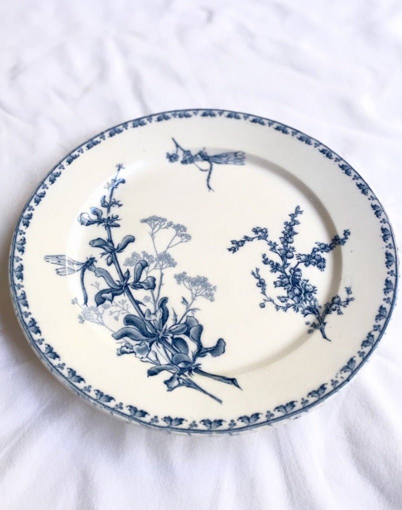 Carmen. French antique Sarreguemines plate in ironstone