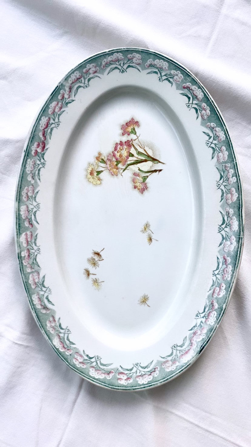 René. Ironstone Serving Dish, Creil et Montereau Manufacture