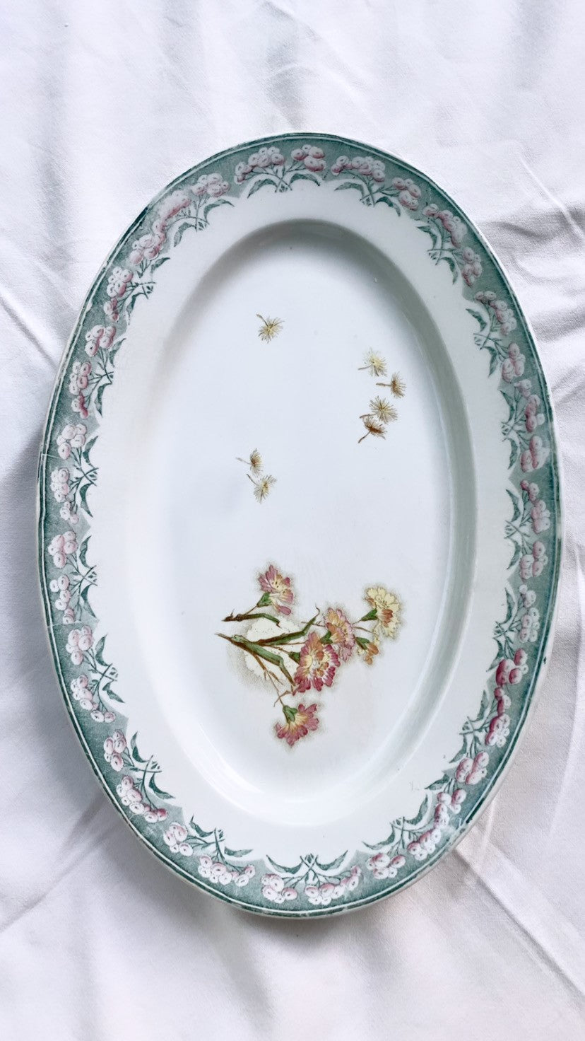 René. Ironstone Serving Dish, Creil et Montereau Manufacture